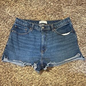 Abercrombie & Fitch The Mom Short High Rise Curve Love Jean 32